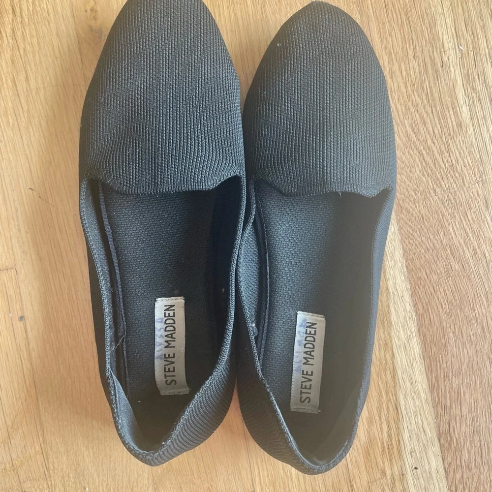 Steve Madden Girl Black Ballet Flats Womens Size 8M - Picture 2 of 6